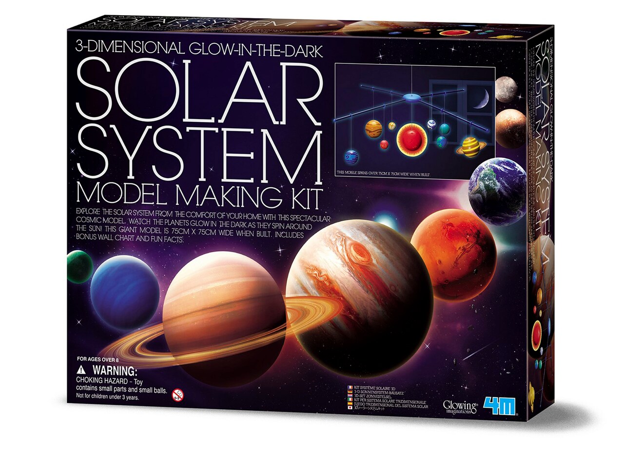 4M 3D Glow-in-the-Dark Solar System Model Making Science Kit - STEM